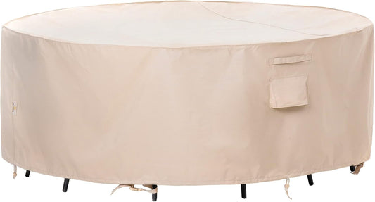 F&J Outdoors Waterproof Round Patio Table Cover for All Seasons