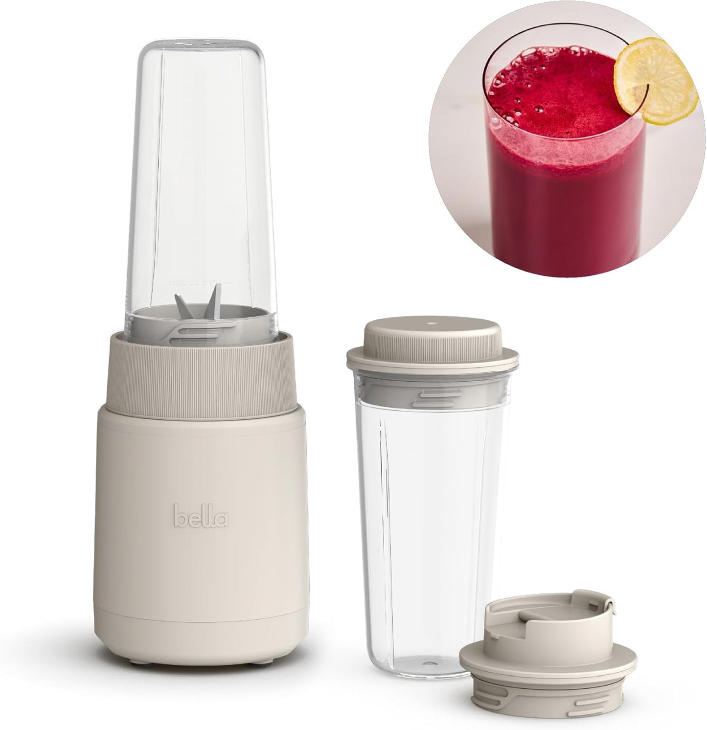 BELLA Rocket Blender: Press & Twist Design, 4 Tip Blade, 240W Motor