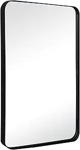 24x36 inch Black Stainless Steel Framed Bathroom Mirror Review
