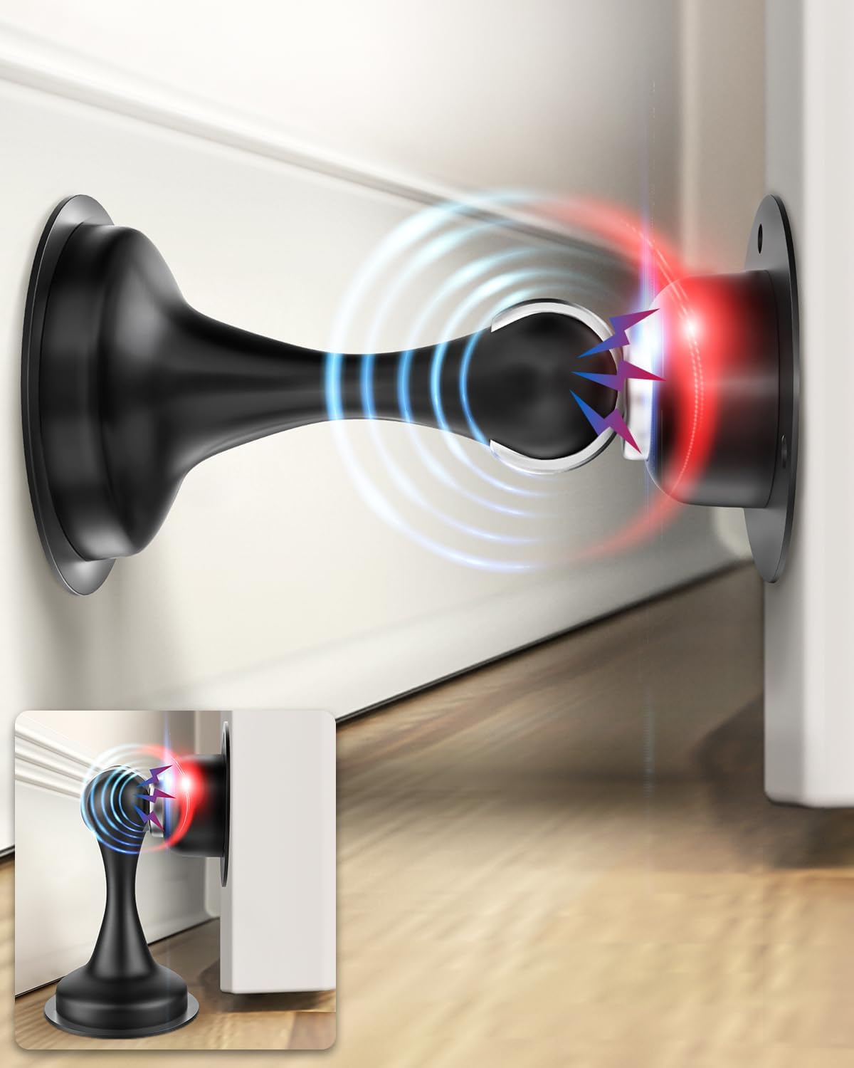 Magnetic Door Stoppers for Heavy Duty Use - 6 Pack Set