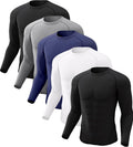 CL convallaria 5 Pack Mens Compression Shirt Workout Rash Guard