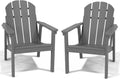 Adirondack Chair Set of 2 - Oversized All-Weather HDPE Fire Pit Chairs