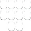 Stemless Wine Glass 9 oz Set of 10 - Tasting Glasses for Events