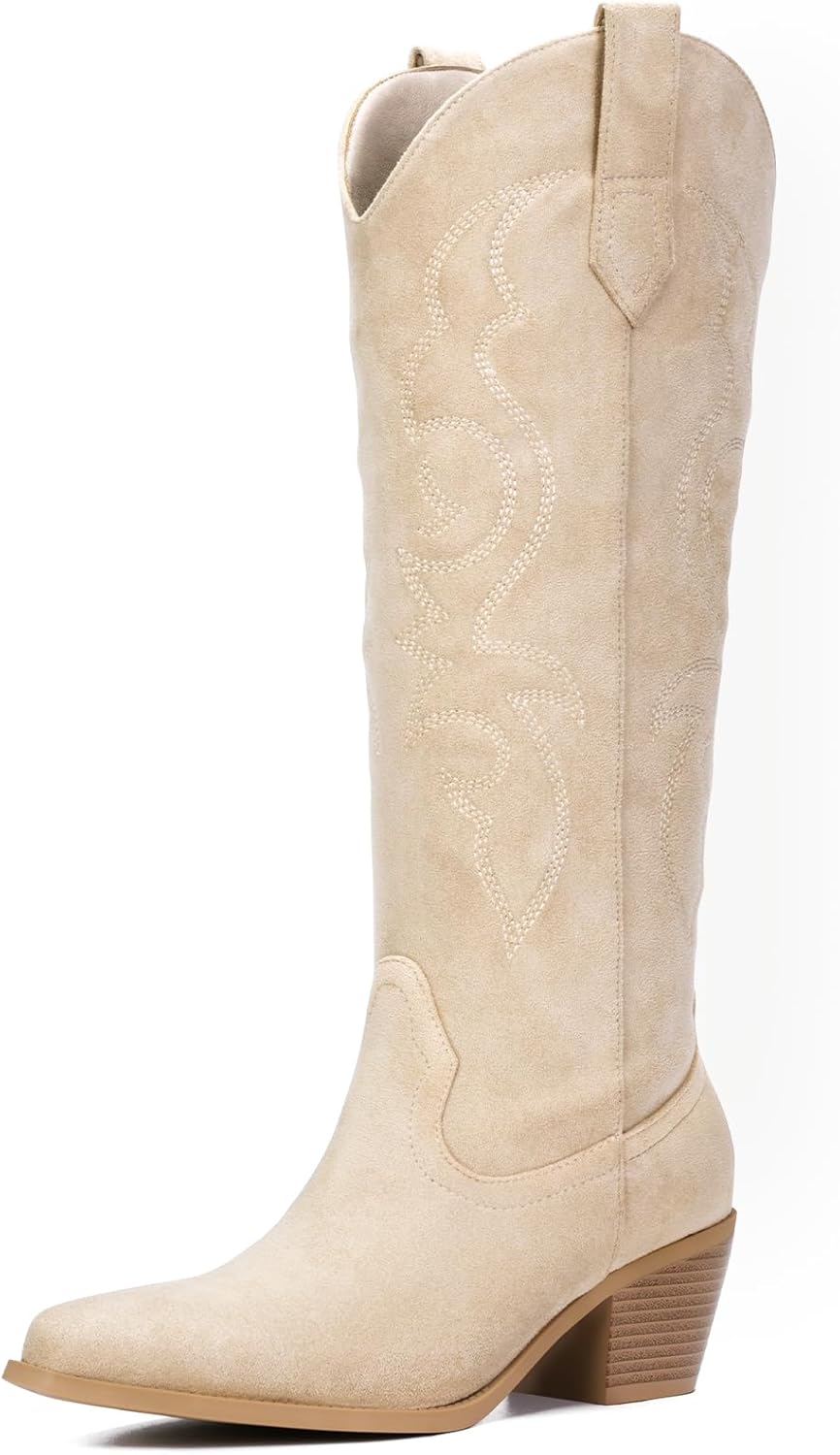 White Cowboy Boots for Women - Stylish Wide Calf Rhinestone Boots