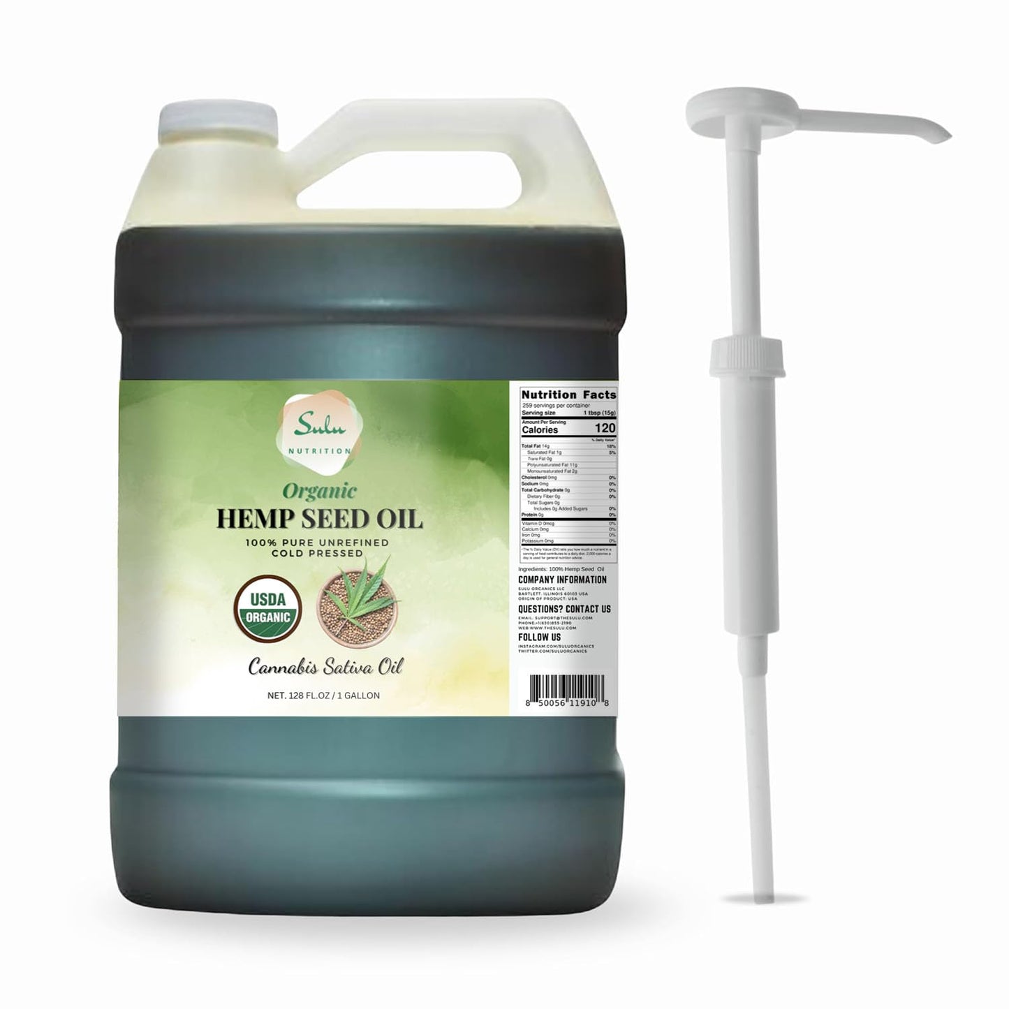 1 Gallon USDA Organic Unrefined Cold Pressed Hemp Seed Oil Review
