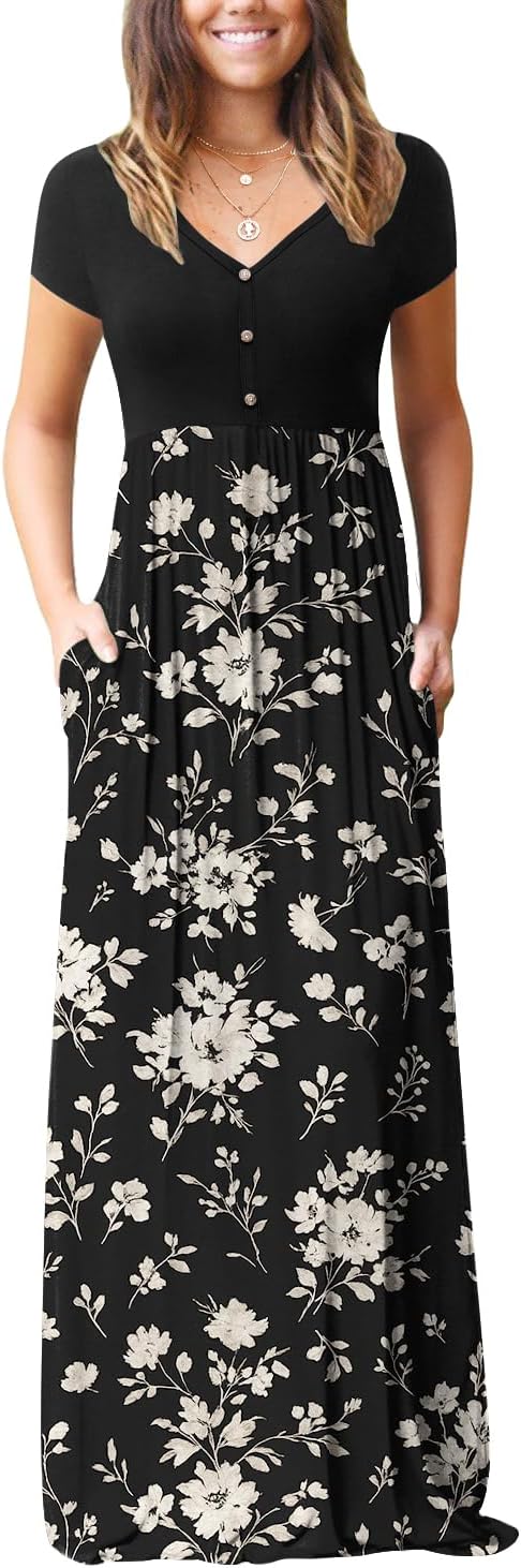 GRECERELLE Womens Long Maxi Dresses for Summer Casual Wear