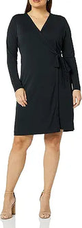 Women's Long Sleeve Signature Wrap Dress - Versatile Day to Night