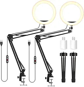 LED Video Conference Lighting Desktop Ring Light for Zoom