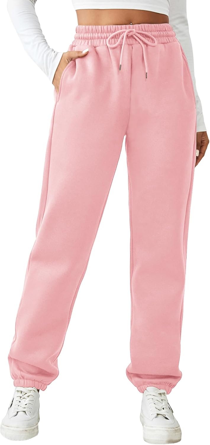 Fleece Lined Sweatpants for Women - Warm Athletic Joggers