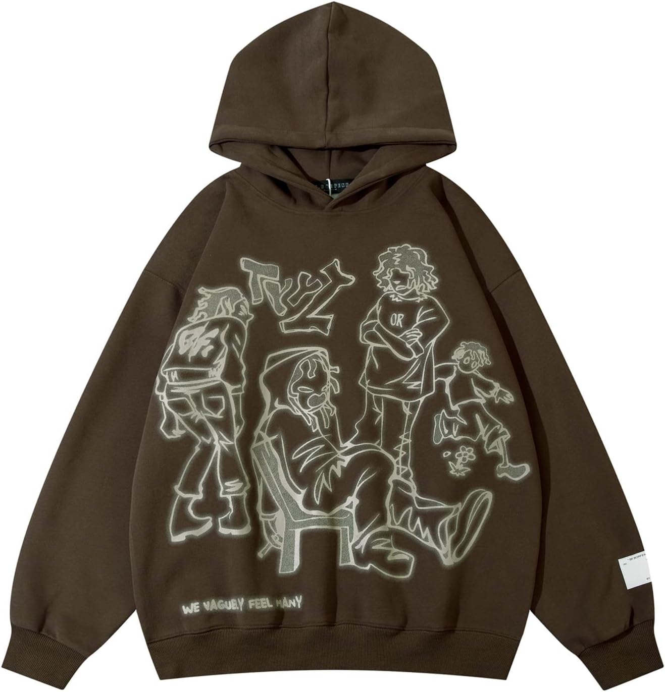 COOLMONAR Cartoon Hoodie - Hip Hop Style!