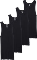Jockey Men's Undershirt A-Shirt Tank 100% Cotton 4 Pack - Comfortable
