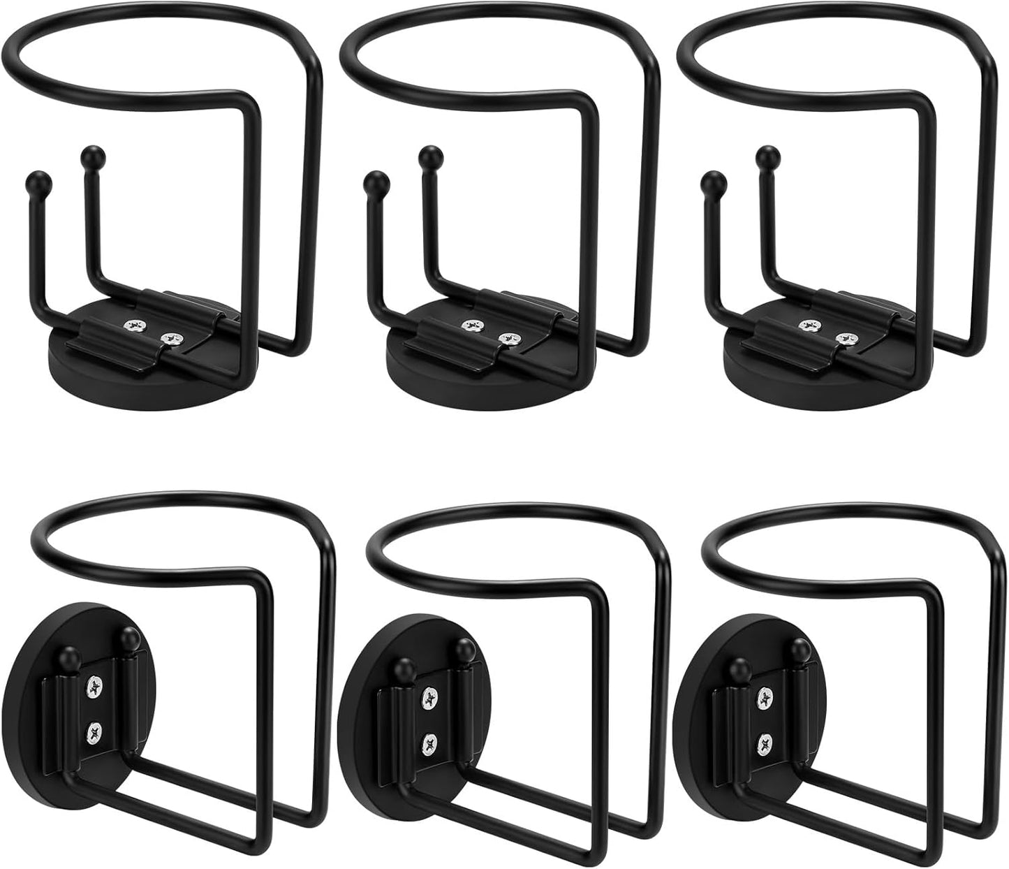 6 Pack Magnetic Cup Holder for 10-40 Ounce Bottles - Durable