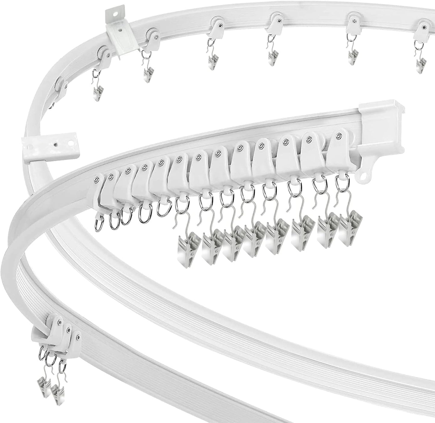 20 Ft Flexible Ceiling Curtain Track for Bay Windows & Room Dividers
