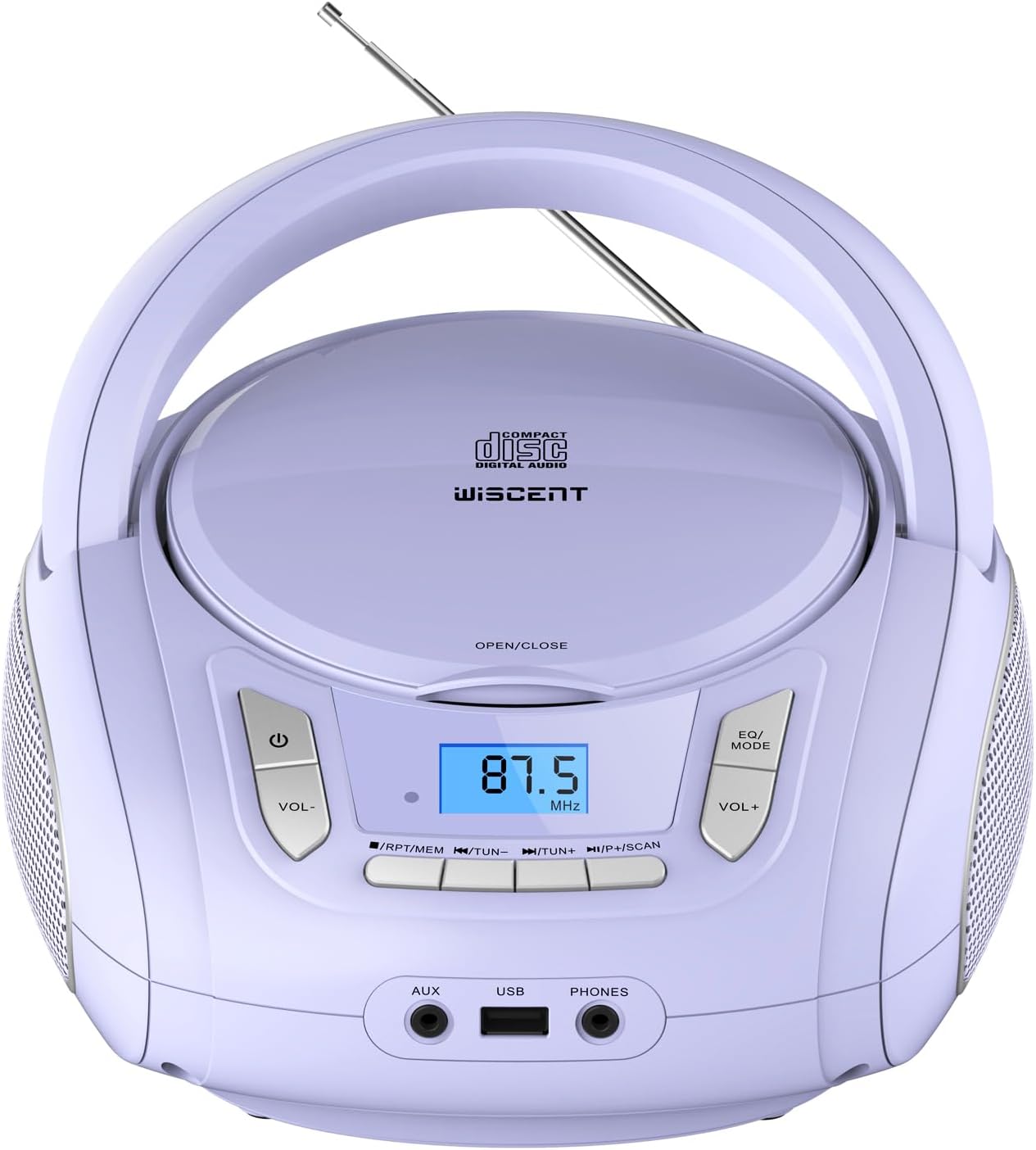 Portable CD Player with Bluetooth and FM Radio for Home Use