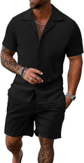 Stylish UOUA Men's Summer Short Sets for Beach and Casual Wear