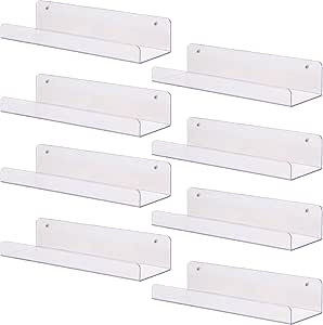 Sooyee 8 Pack Clear Acrylic Shelf for Stylish Home Display