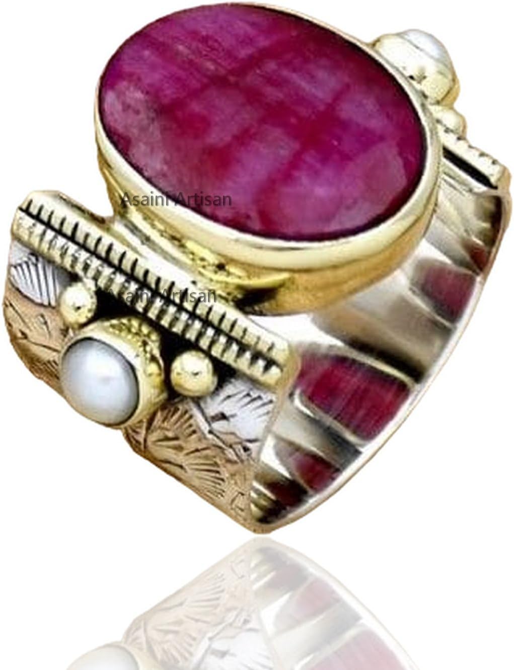 10x14MM Oval Gemstone Solid 925 Sterling Silver Ring for Women