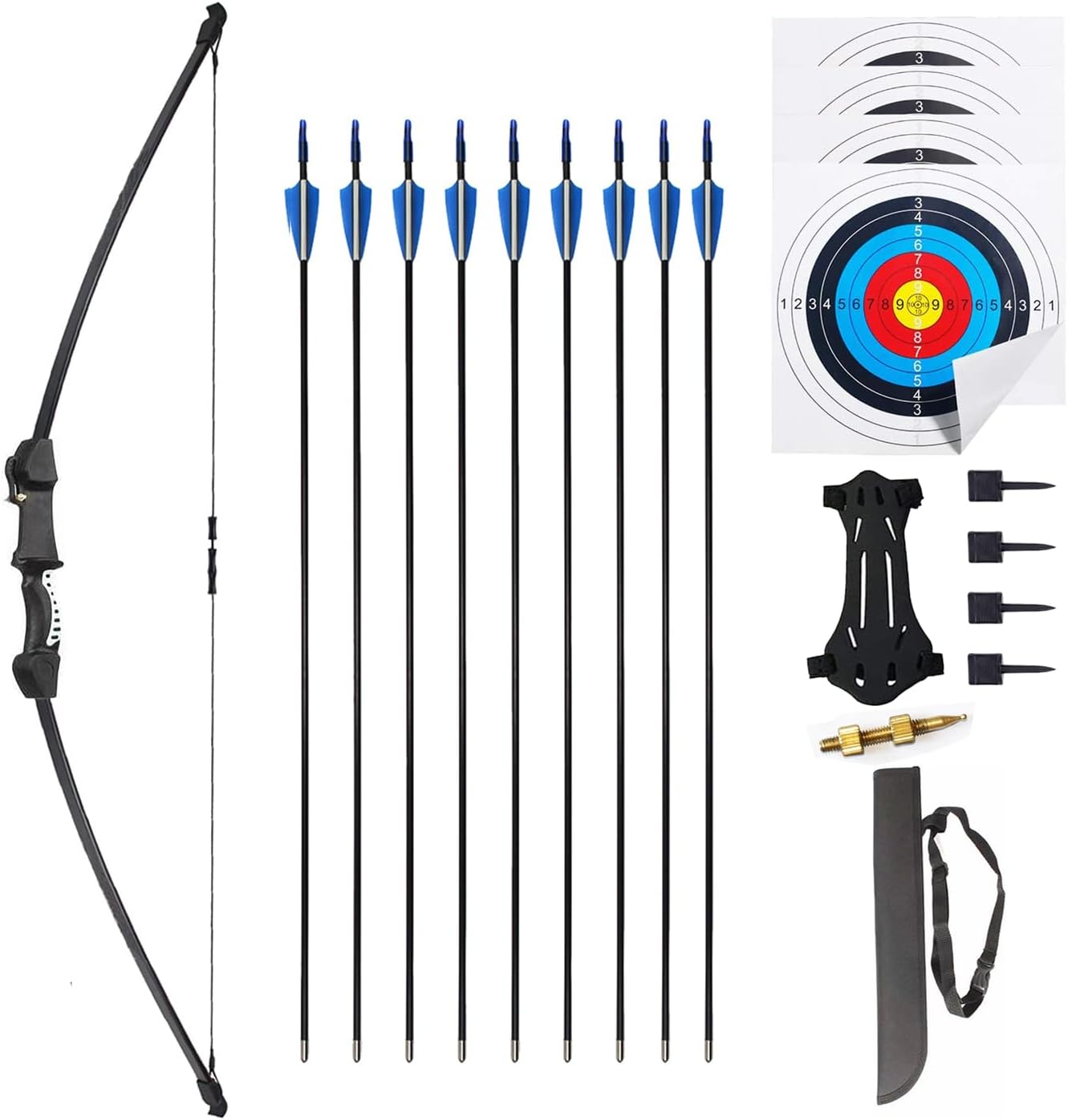 45 Inch Youth Bow and Arrows Set for Kids and Teens Fun