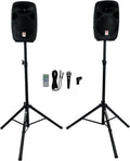 Rockville RPG102K Dual 10in Powered DJ/PA Speaker System - Complete