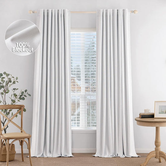 MIULEE 100% Blackout Curtains for Bedroom and Living Room