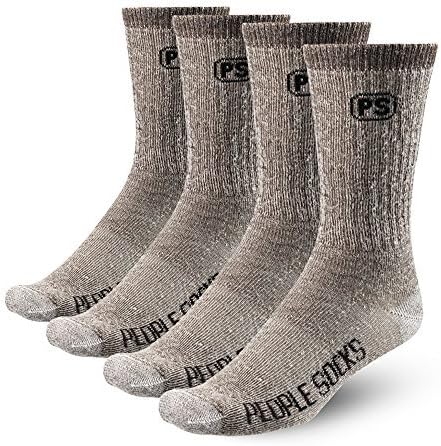 People Socks Merino Wool Crew Socks for Men and Women - 4 Pairs