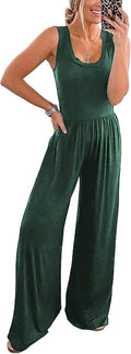 One Piece Jumpsuit Sleeveless Wide Leg - Versatile Summer Outfit