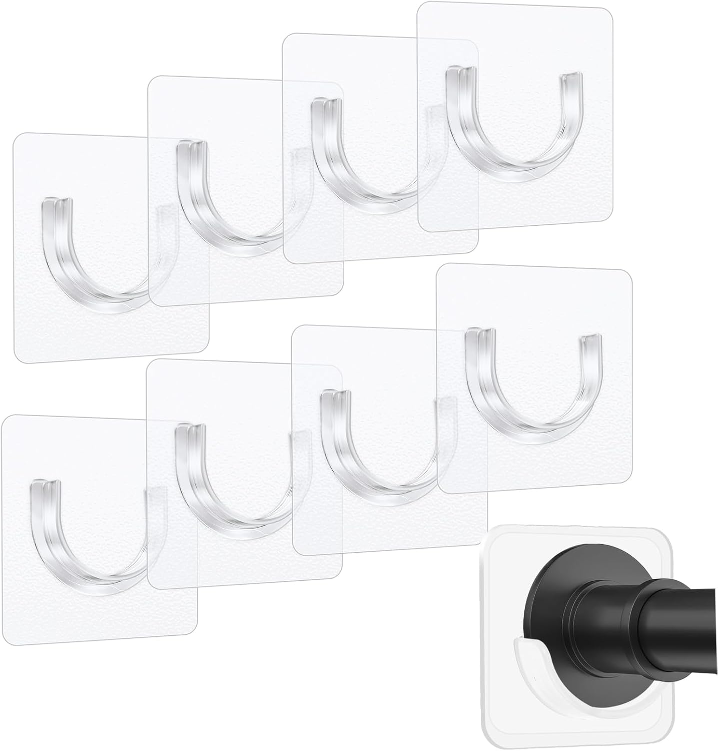Sticky Tension Rod Holder Set - No Drilling Required!