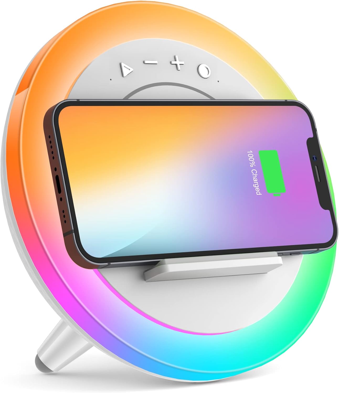 Bluetooth Speaker Night Light with Wireless Charging for Teens