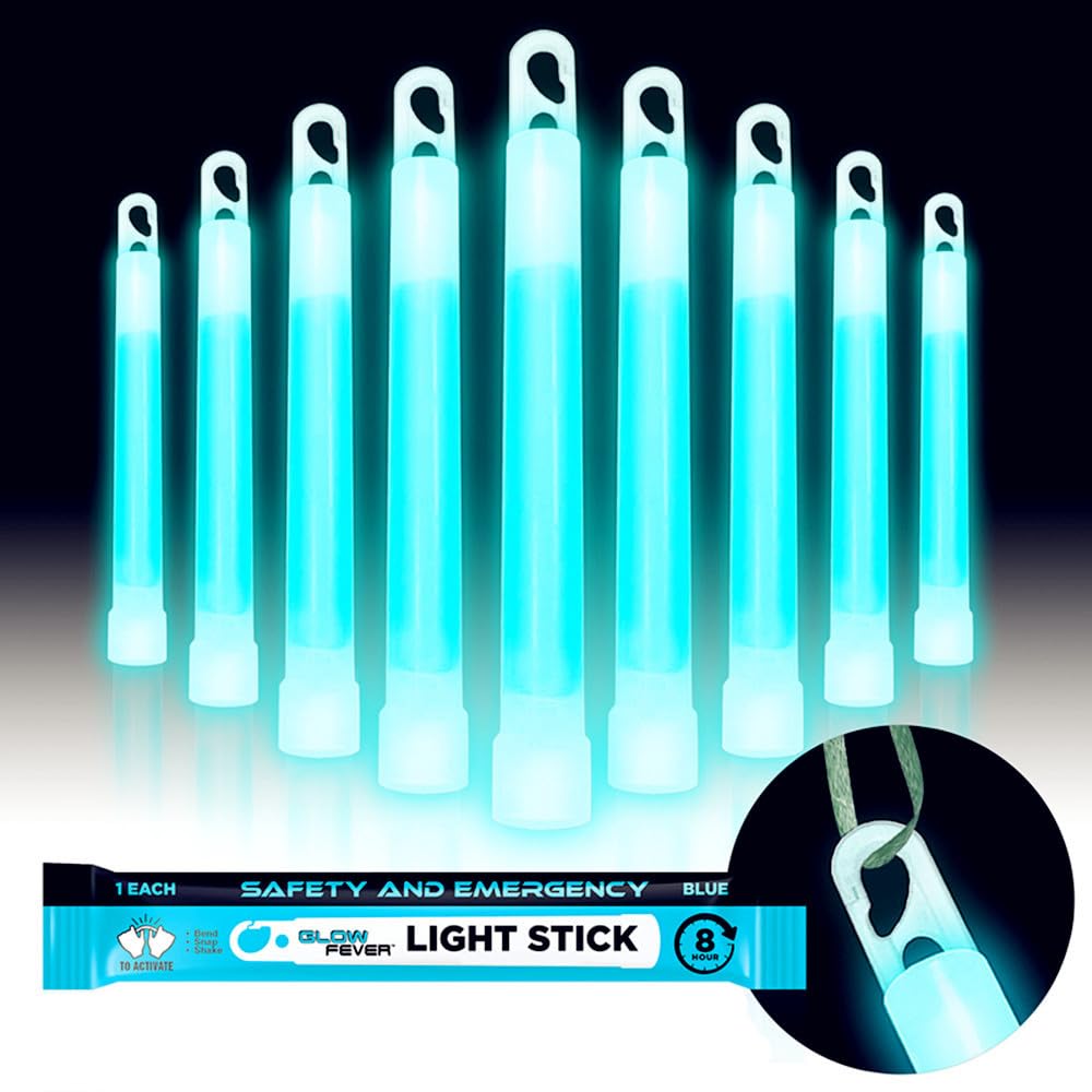 10PCS 6 Military Grade Glowsticks - Ultra Bright for 8 Hours! Perfect for Emergencies & Fun