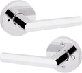 Kwikset Milan Interior Privacy Door Handle with Lock - Sleek Polished