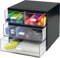 Desk Organizer with Drawer 4-Drawer Desktop Storage - Clear Front