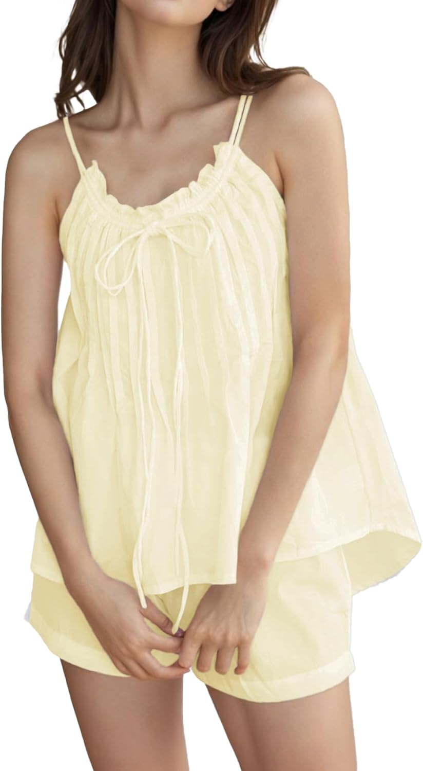Womens Summer 2 Piece Set Soft Cozy Pajamas for All Seasons