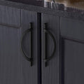 FILTA 5 in (128mm) Matte Black Cabinet Pulls 10 Pack - Retro Half Moon