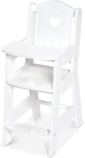 Melissa & Doug White Play High Chair - Baby Doll Pretend Play
