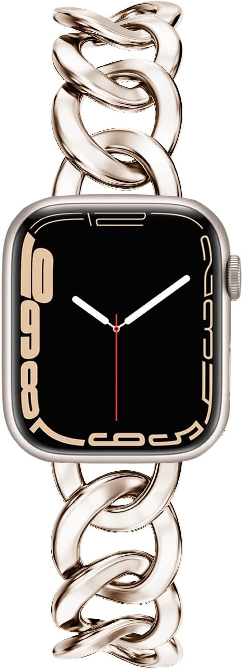 Cool Women's Chain Smartwatch Bands Compatible for Apple Watch - Stylish Replacement Strap