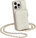 iPhone 16 Pro Max Wallet Case with Card Holder - Chic Beige
