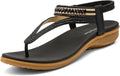 Womens Arch Support Sandals with Elastic Back Strap - Comfort Fit