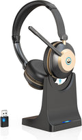Earbay Wireless Headset with Mic for Work - 50 Hrs Battery, AI Noise