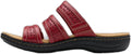 Clarks Women's Casual Sandal - Comfortable Red Leather Everyday