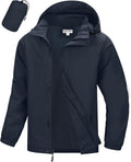 33,000ft Men's Packable Rain Jacket Waterproof Lightweight Raincoat it