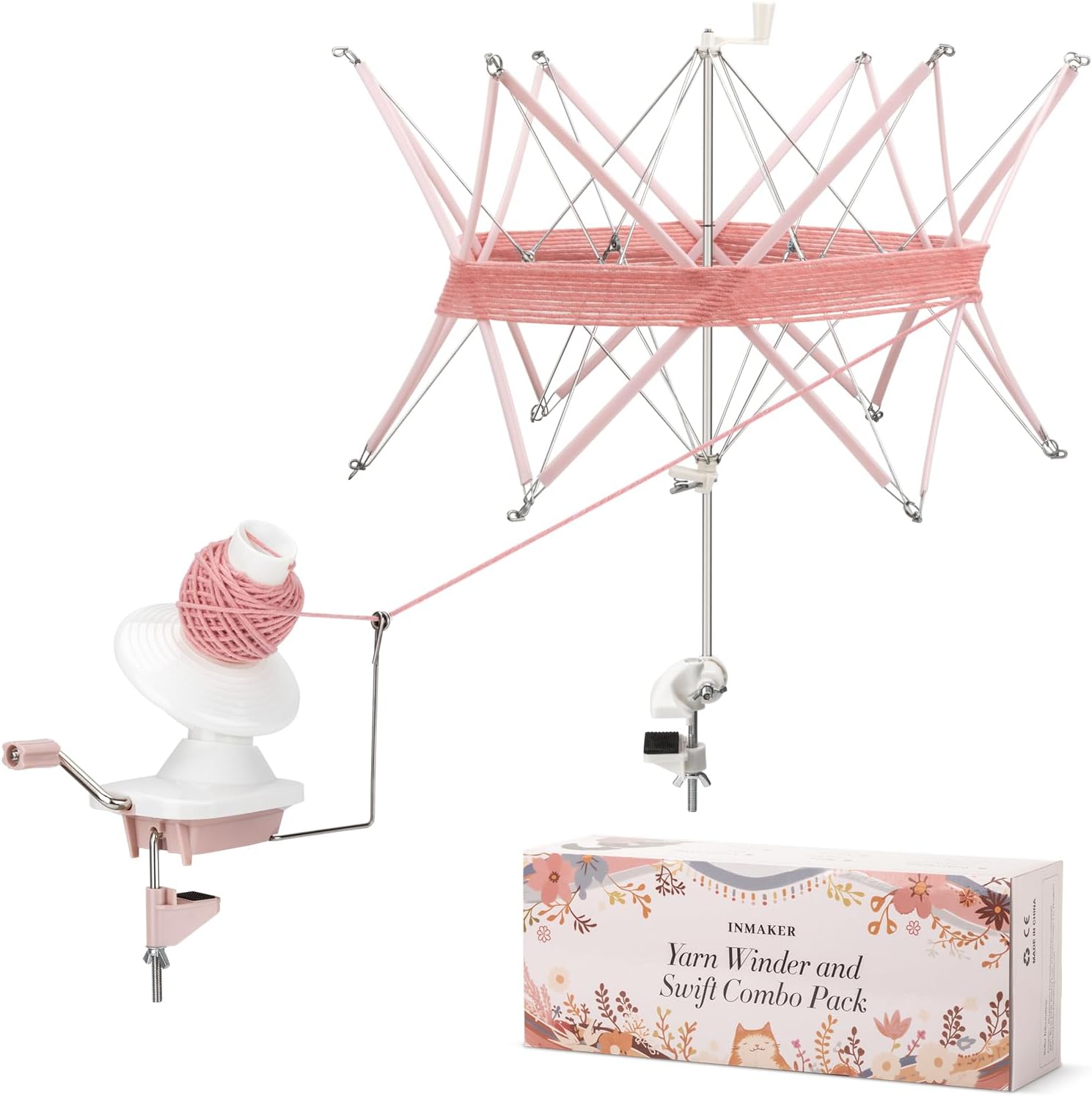 INMAKER Yarn Winder and Swift Combo for Crafting Enthusiasts