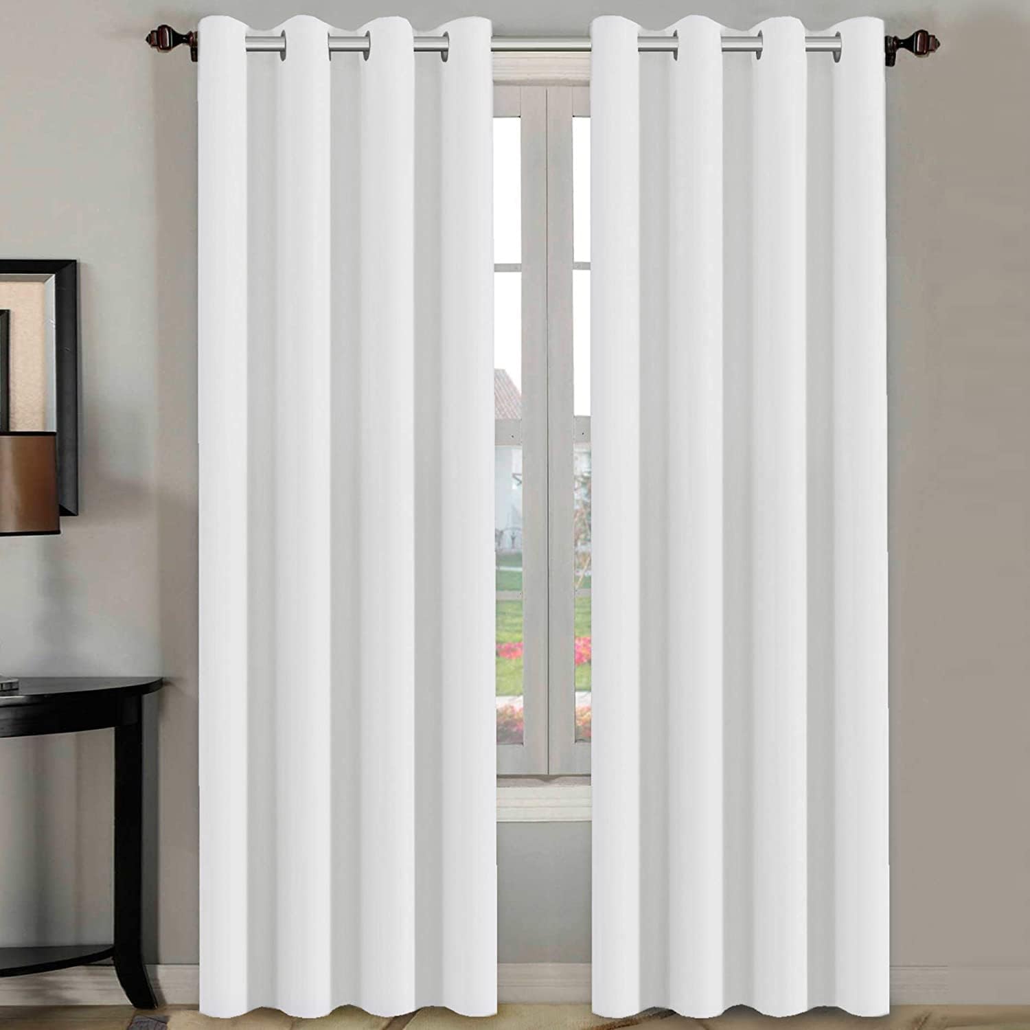 H.VERSAILTEX White Curtains for Bedroom Thermal Insulated Drapes
