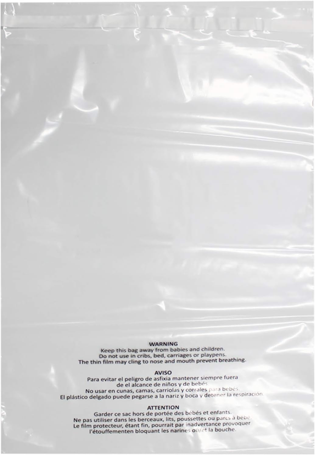 1000 Count 9x12 Inch Self Seal Clear Poly Bags for Packaging