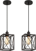 Farmhouse Pendant Light Fixture Black - Adjustable Kitchen Lantern
