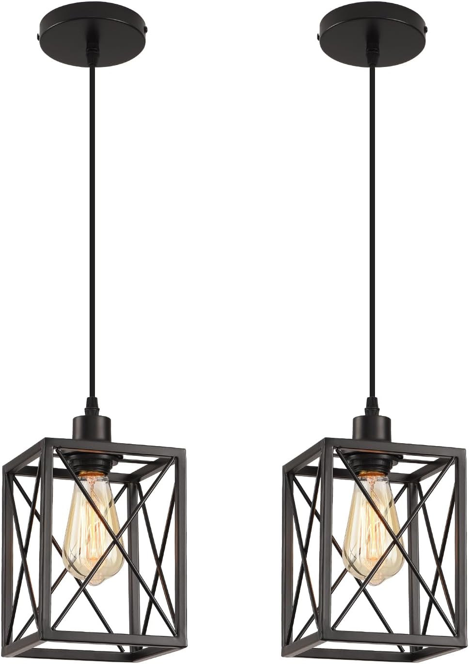 Farmhouse Pendant Light Fixture for Kitchen Island and Dining Room