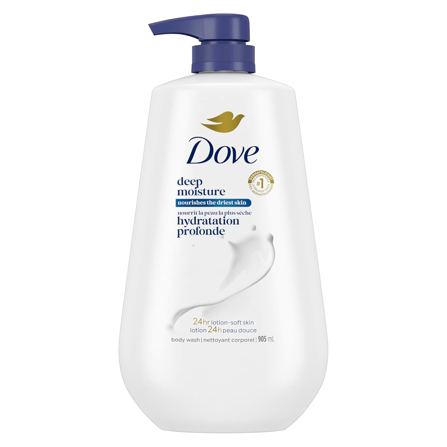 Dove Deep Moisture Body Wash with Pump for Soft Skin Care