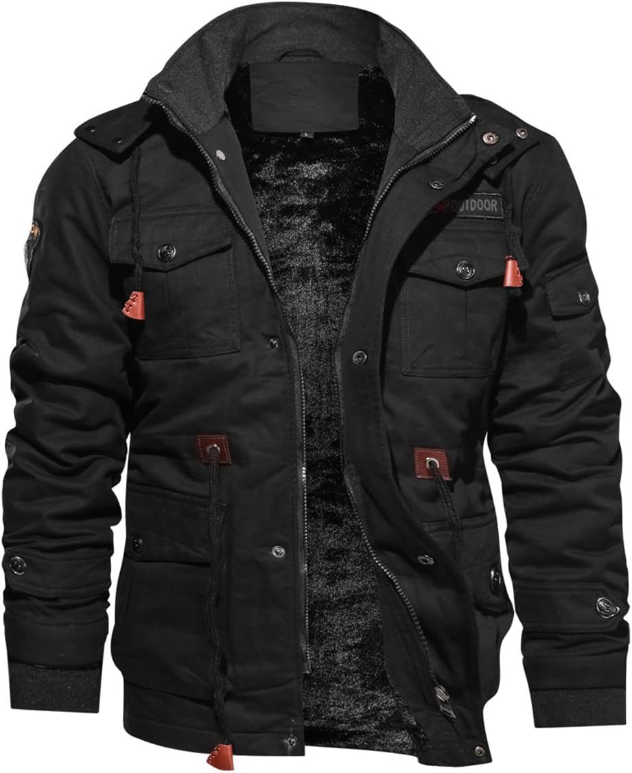 TACVASEN Men's Winter Jacket with Fleece Lining and Hood