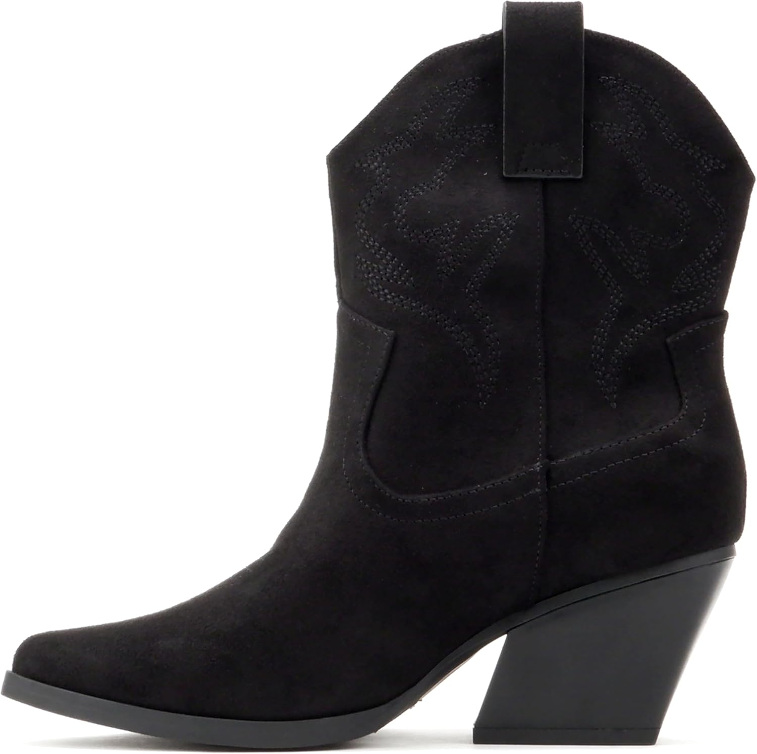 Soda BLAZING Women Western Bootie with Low Heel for Comfort