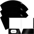 Jutom 50 Pcs 2 Pocket Glossy Paper Folders - Bulk Letter Size
