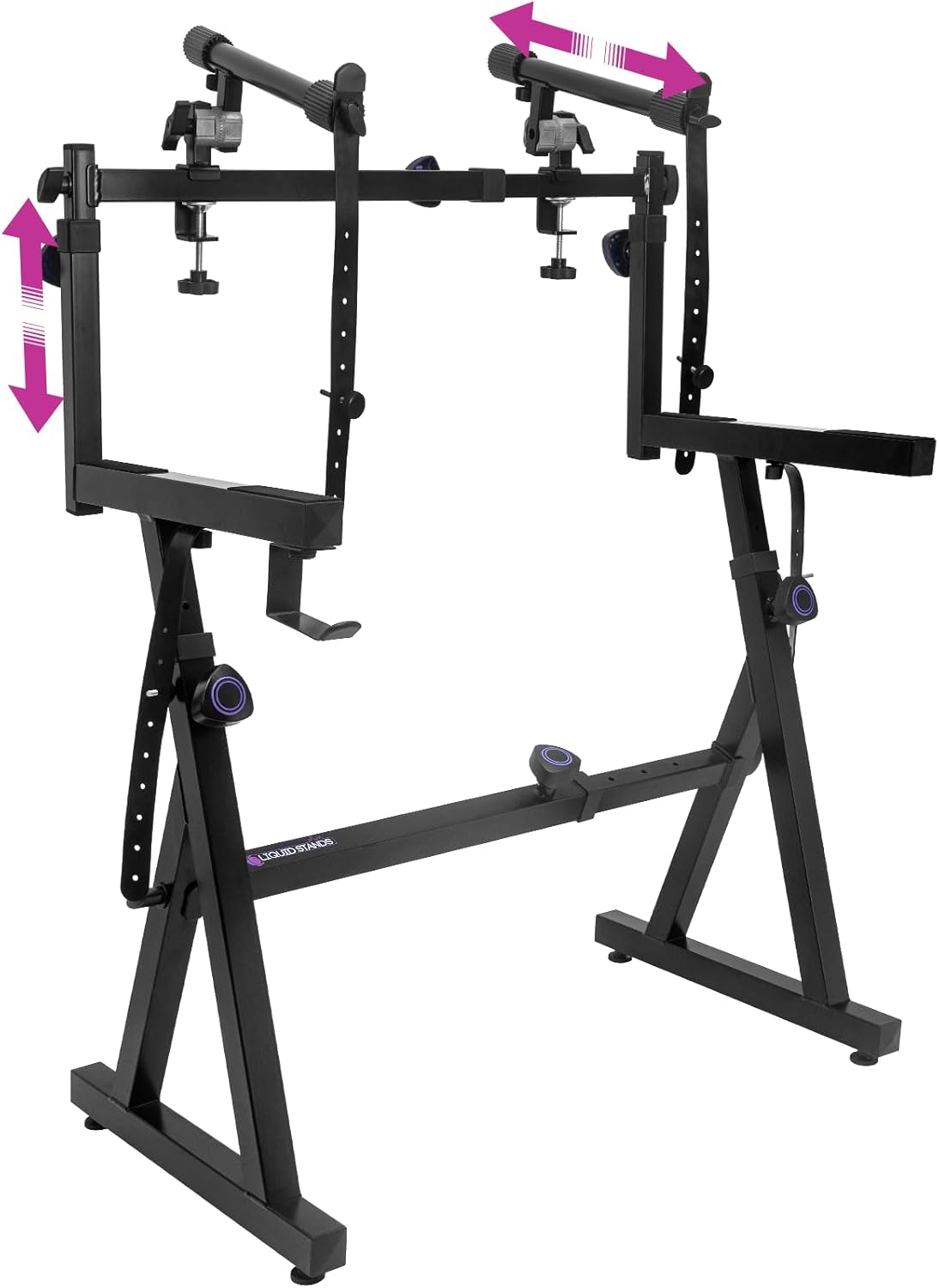Portable 2-Tier Keyboard Stand - Heavy Duty & Adjustable